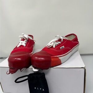 Vans Kids Red and White Sneakers